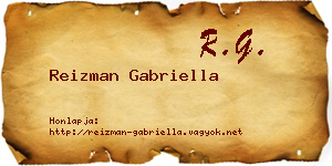 Reizman Gabriella névjegykártya